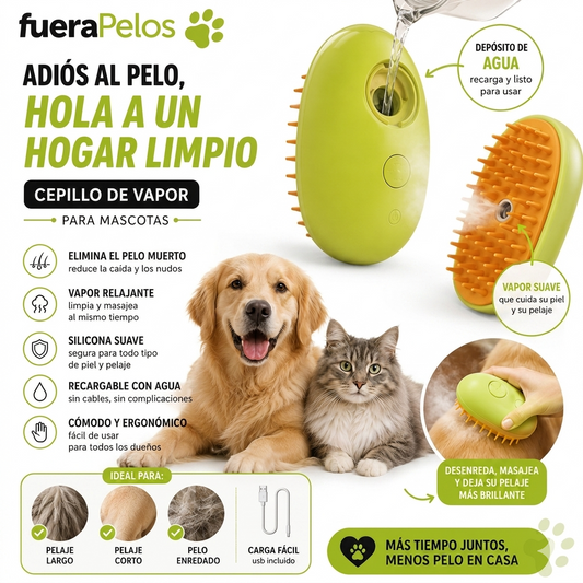 Cepillo a vapor FueraPelos