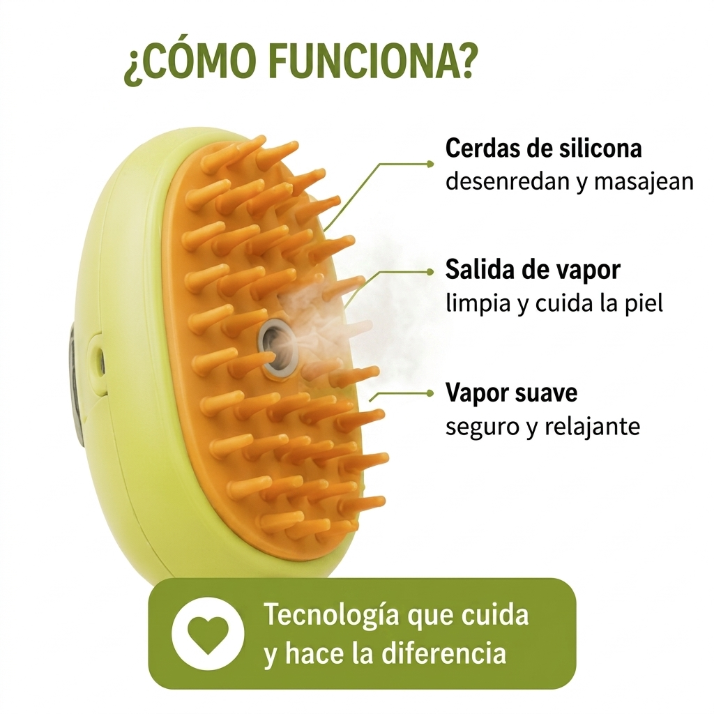 Cepillo a vapor FueraPelos